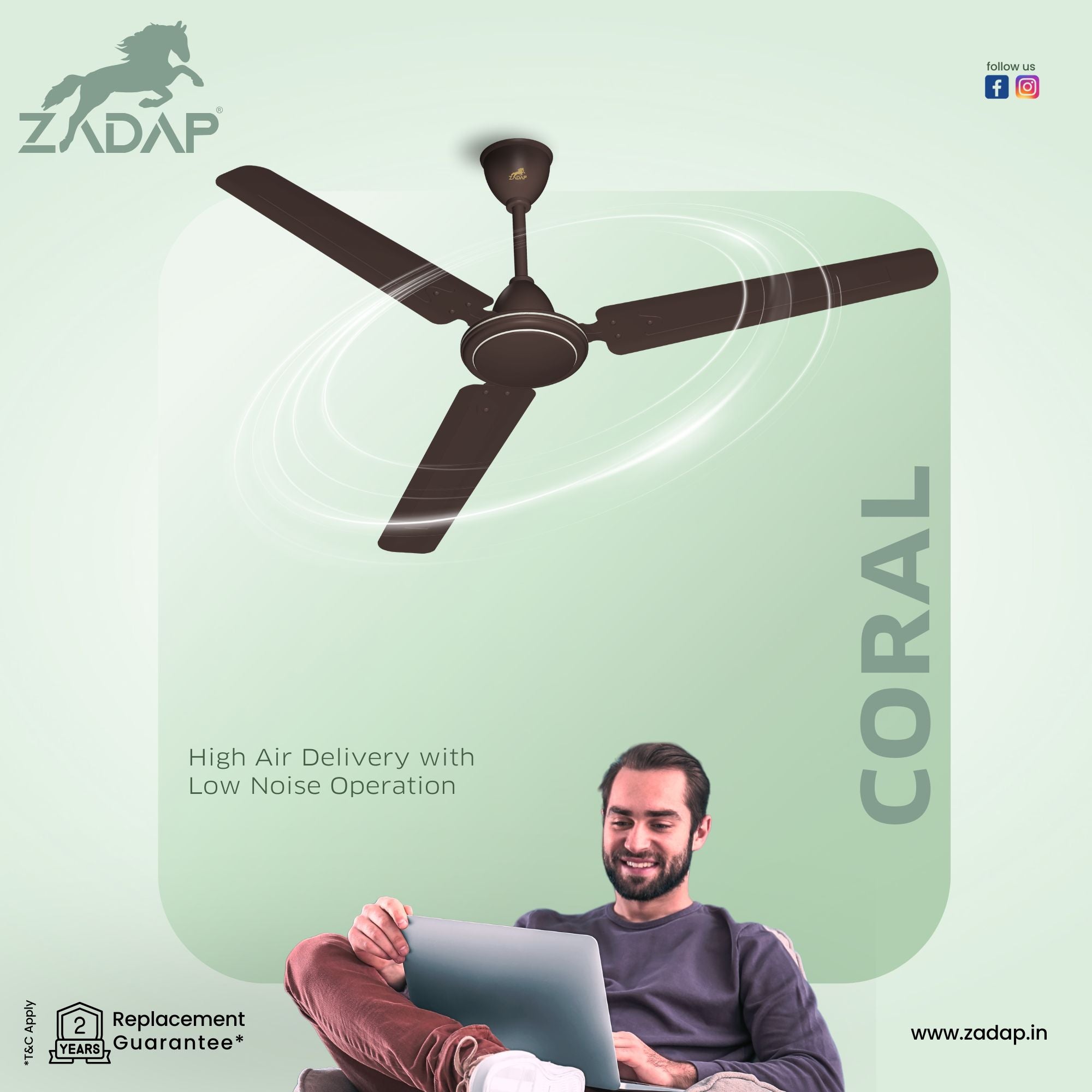 Ceiling Fan - CORAL