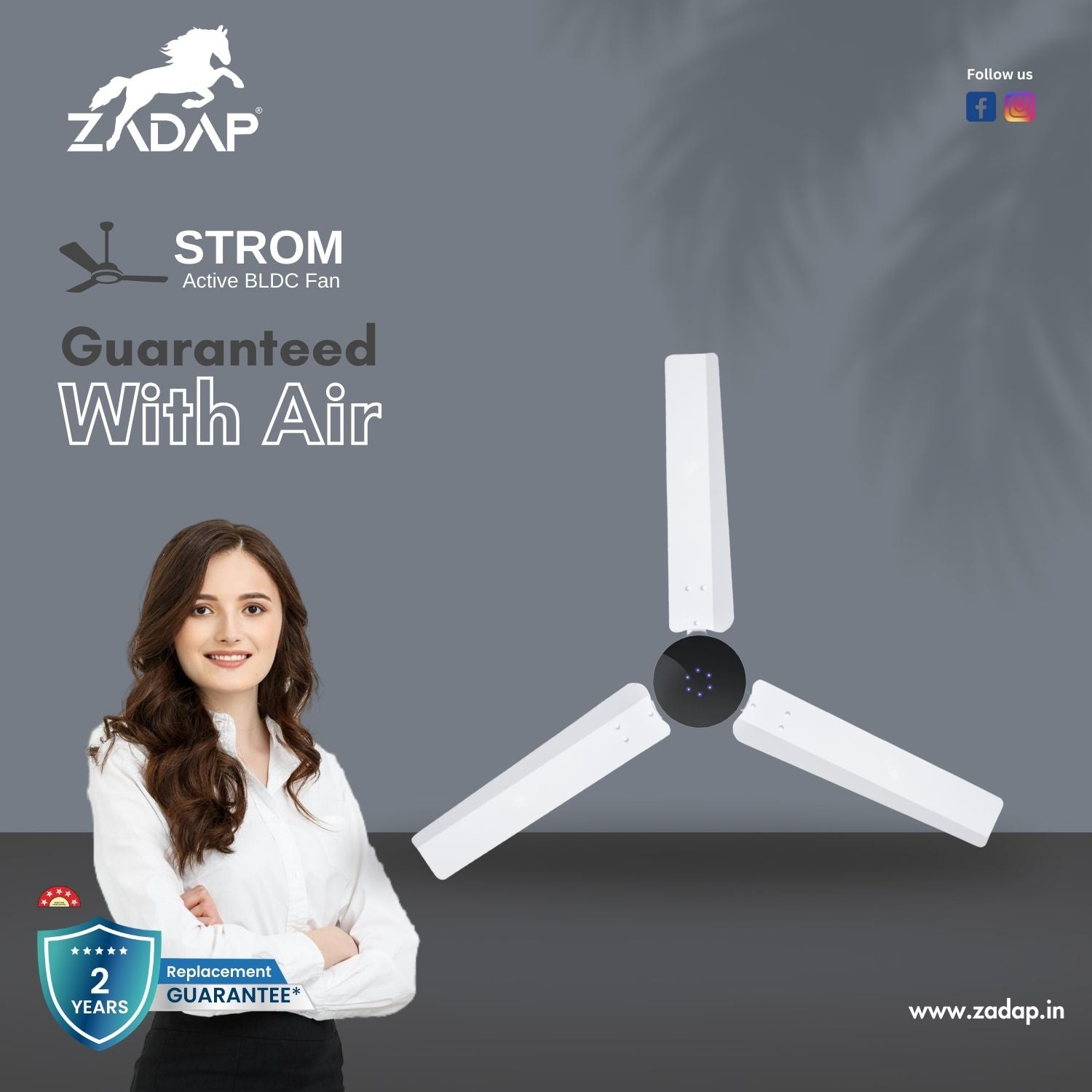 BLDC Ceiling Fan - STROM (White)