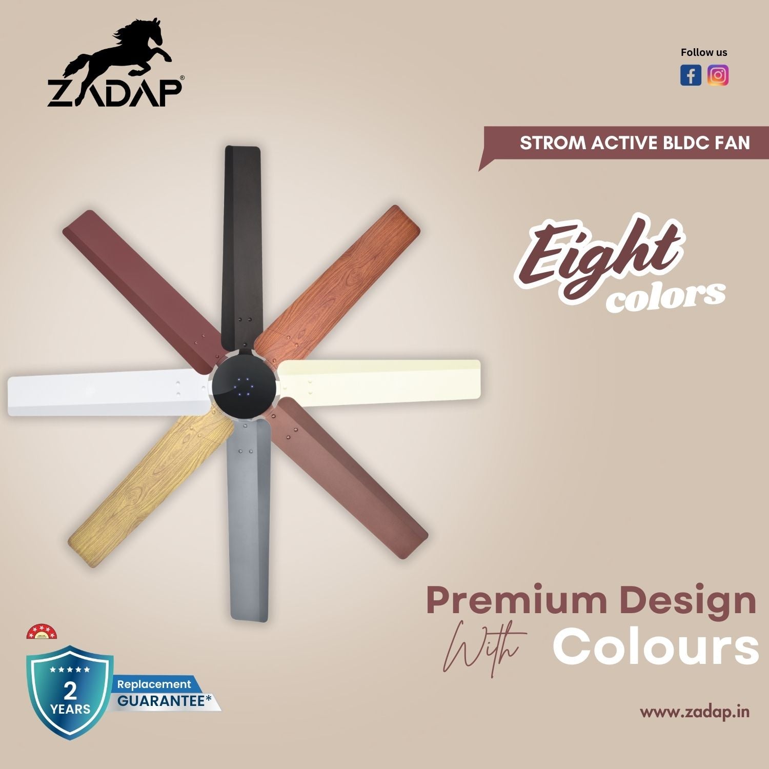 BLDC Ceiling Fan - STROM (Wooden)