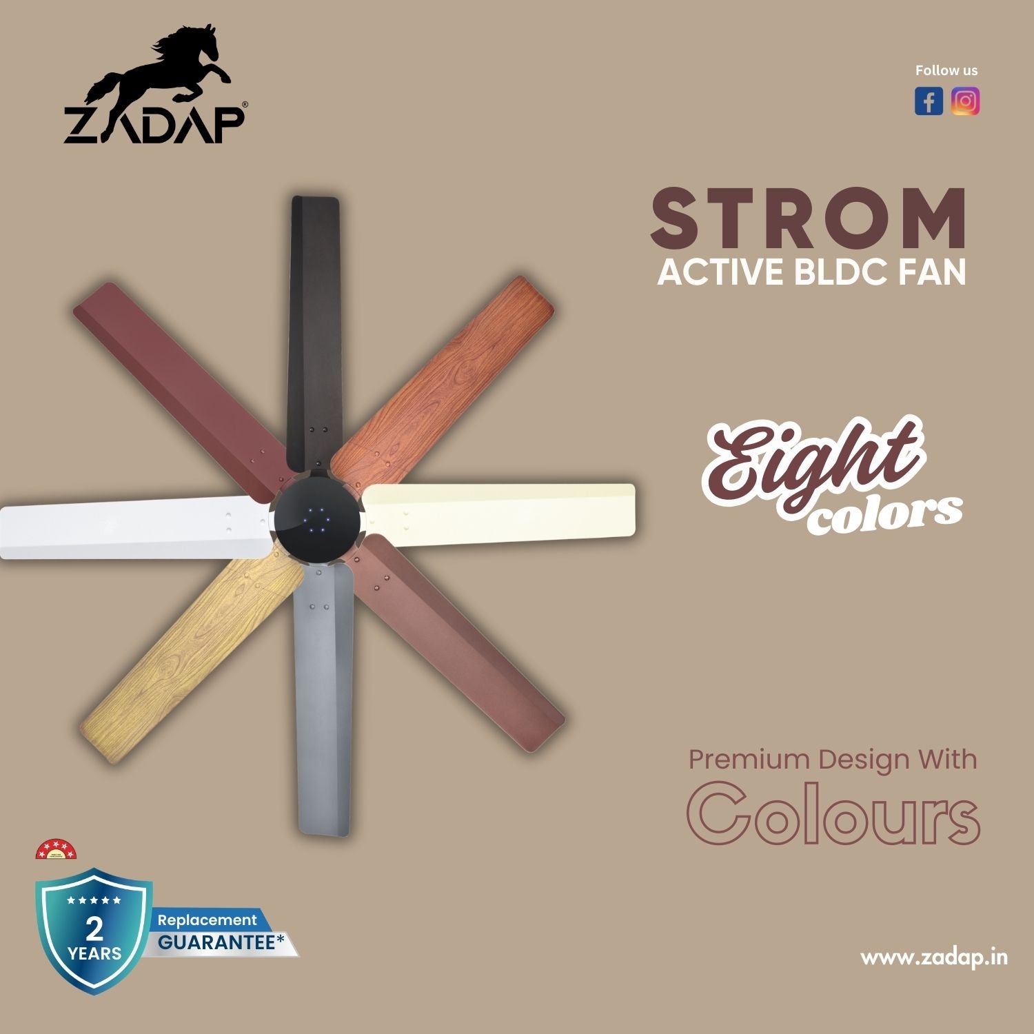 BLDC Ceiling Fan - STROM (Red Copper)