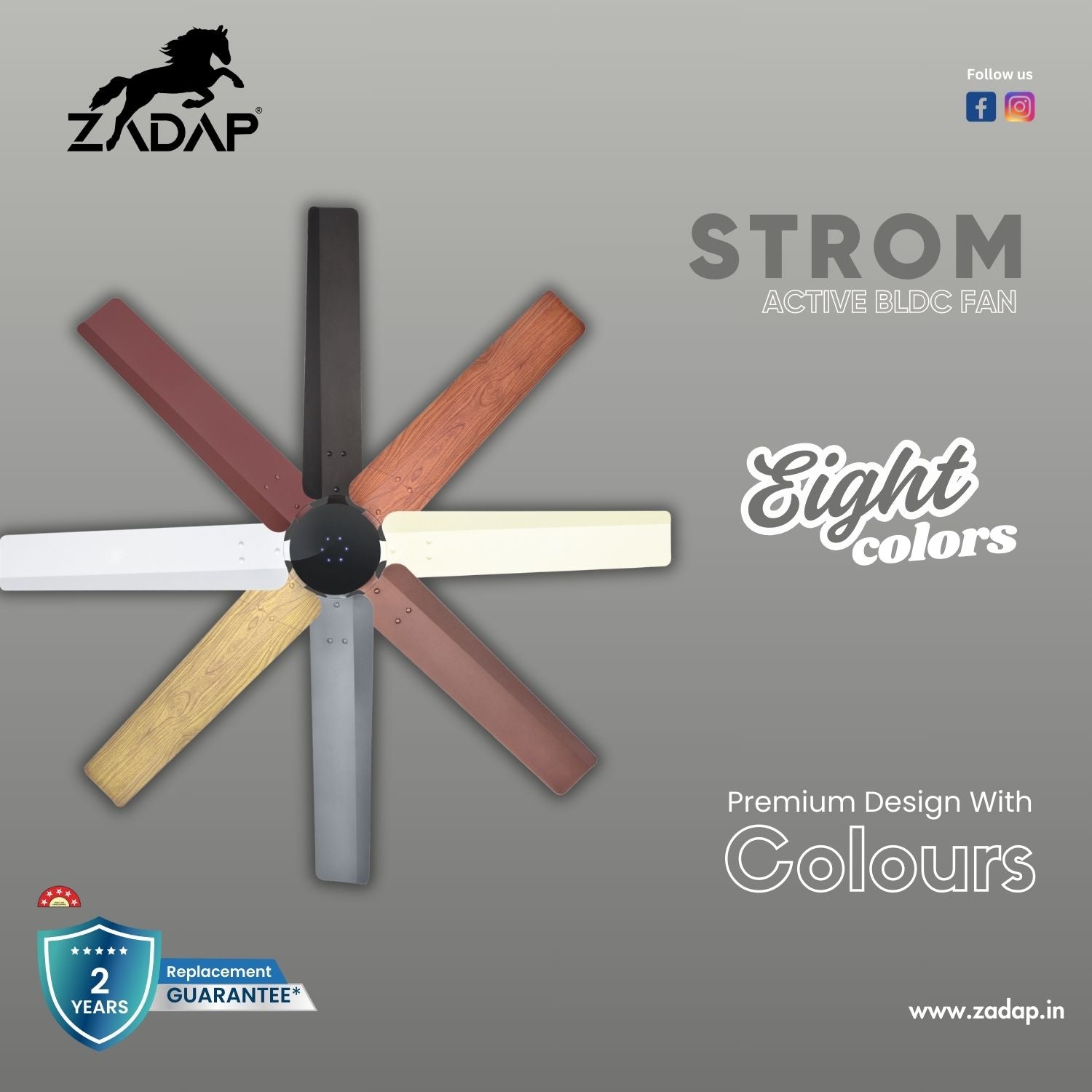 BLDC Ceiling Fan - STROM (White)