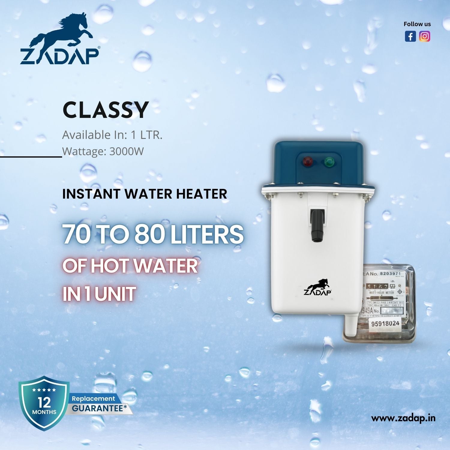 Portable Instant Water Heater - Classy
