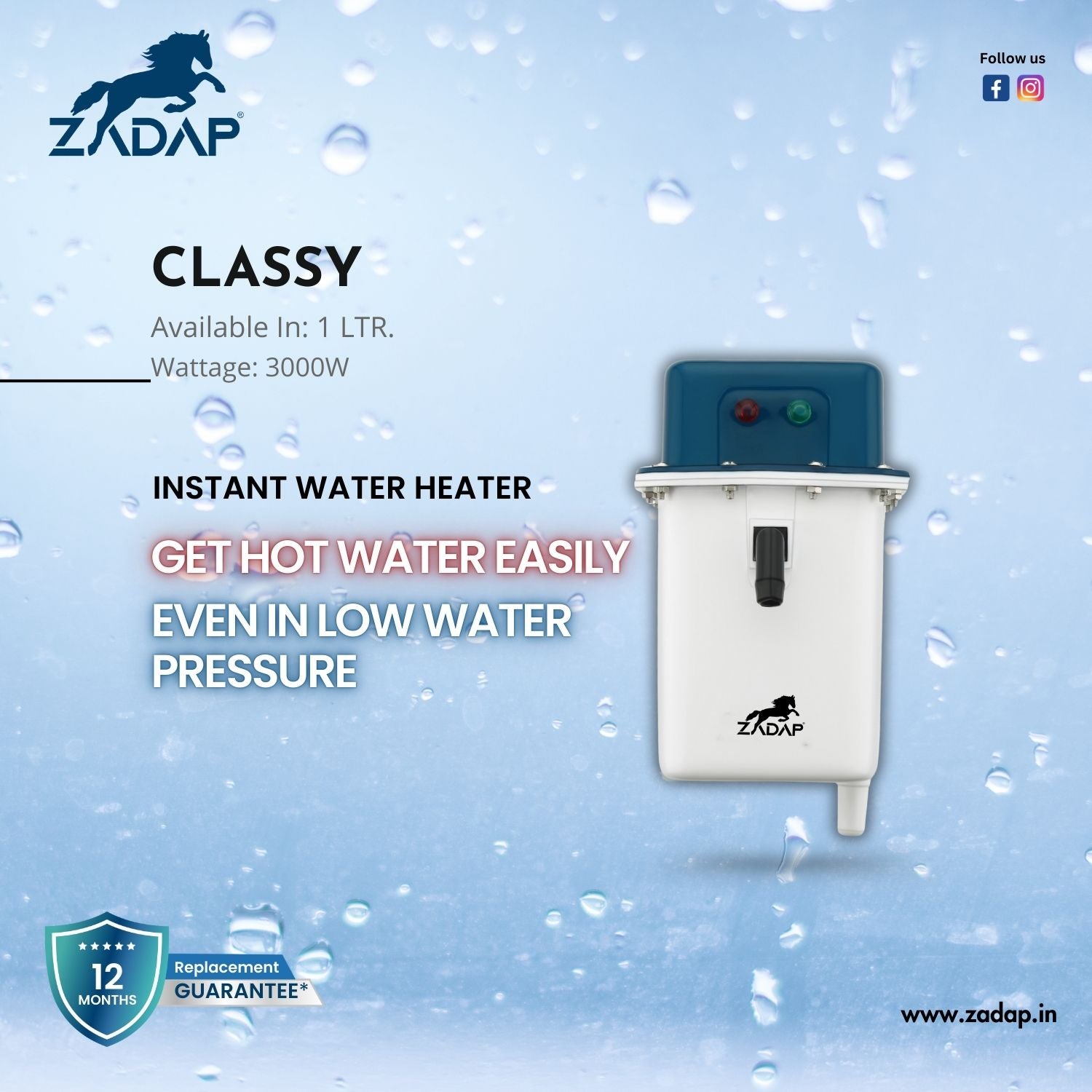Portable Instant Water Heater - Classy