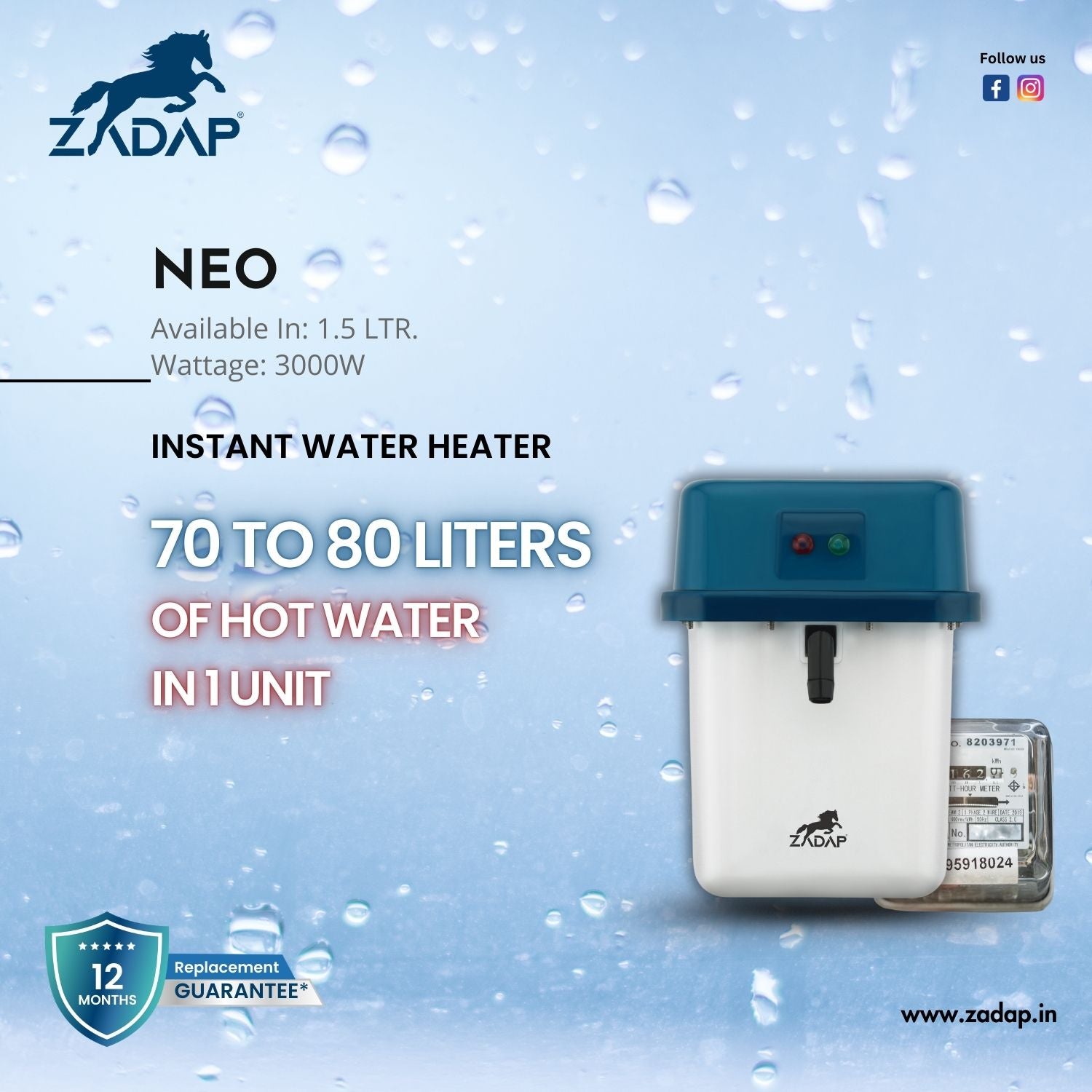 Portable Instant Water Heater - Neo