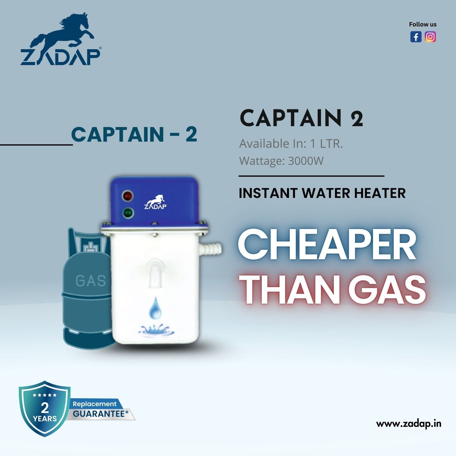 Portable Instant Water Heater - Captain 2