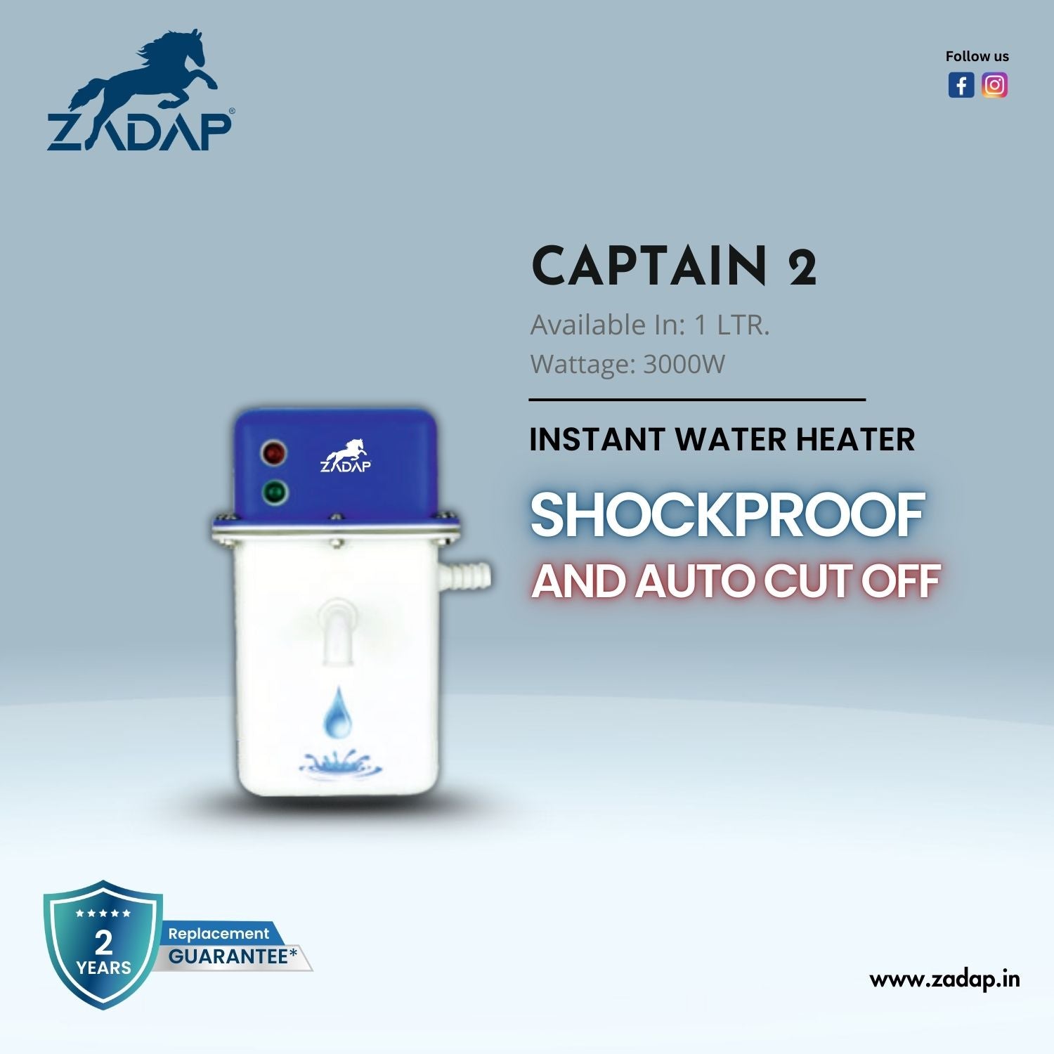 Portable Instant Water Heater - Captain 2