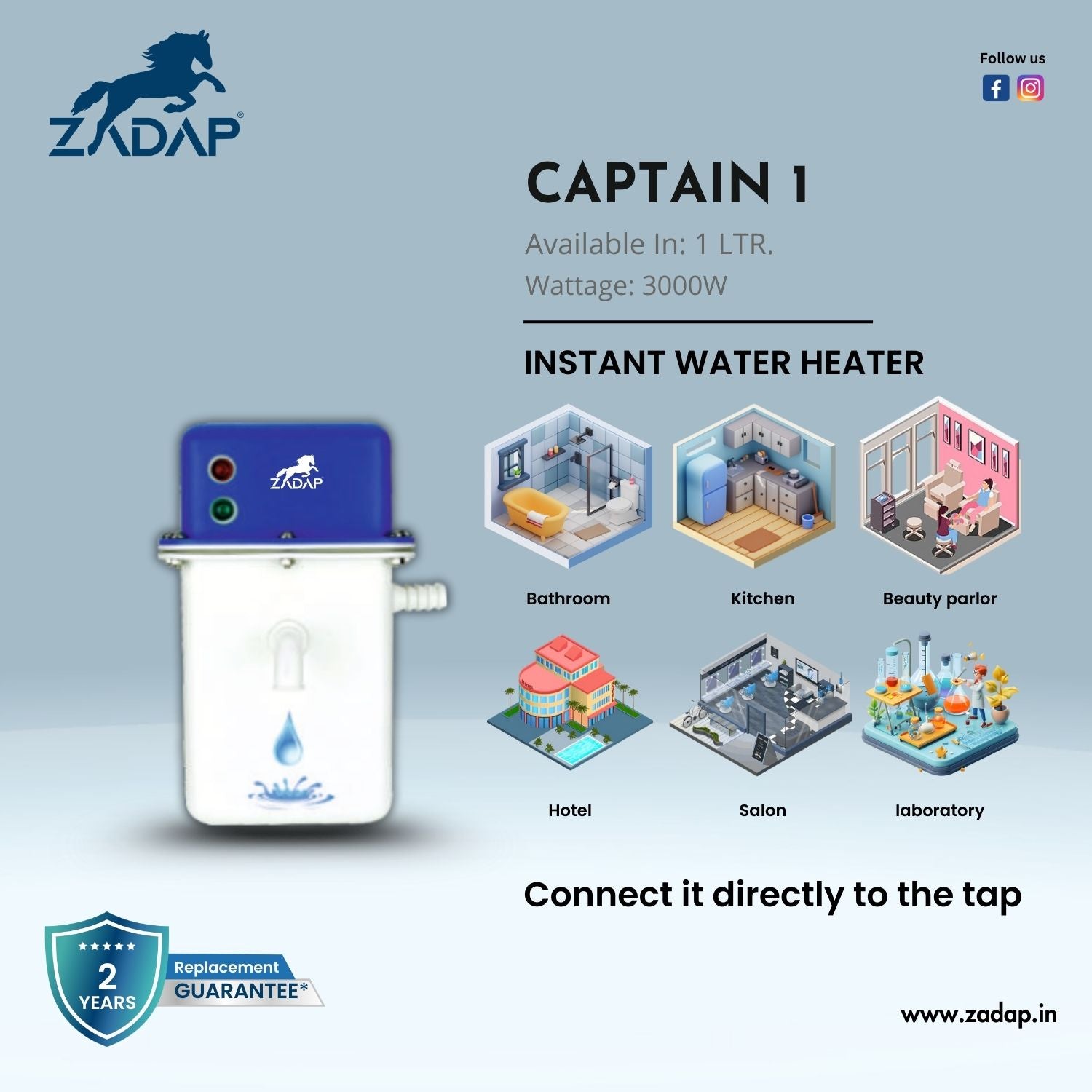Portable Instant Water Heater - Captain 2