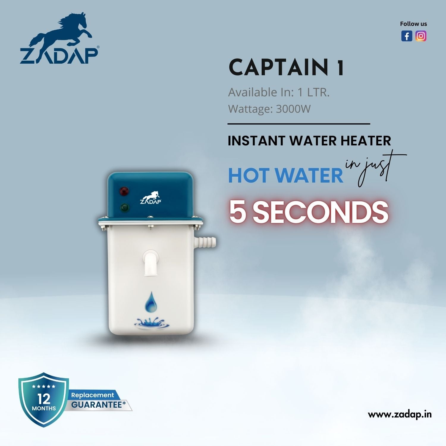 Portable Instant Water Heater - Captain 1