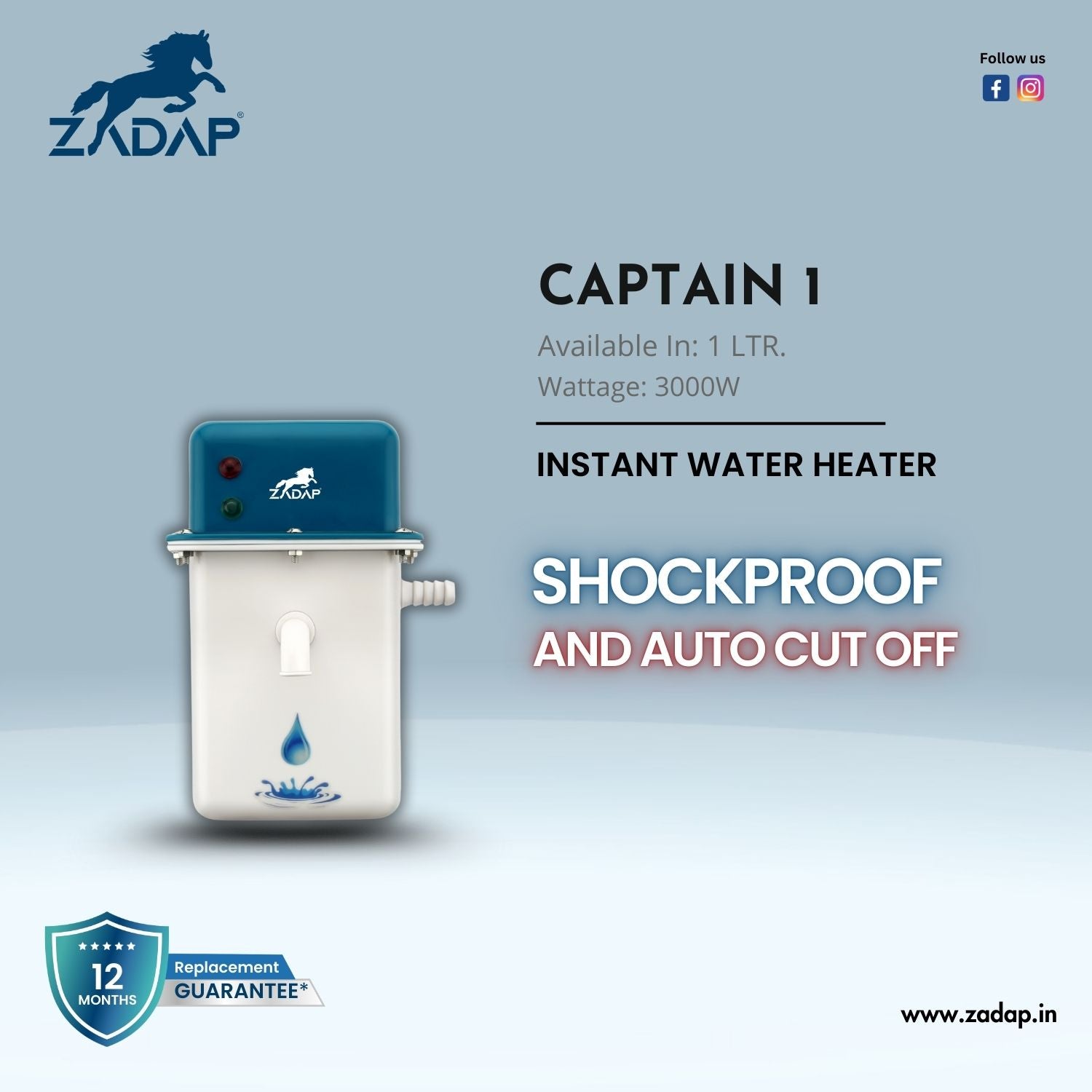 Portable Instant Water Heater - Captain 1