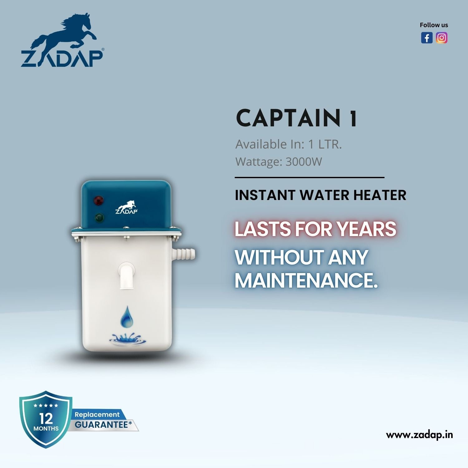 Portable Instant Water Heater - Captain 1