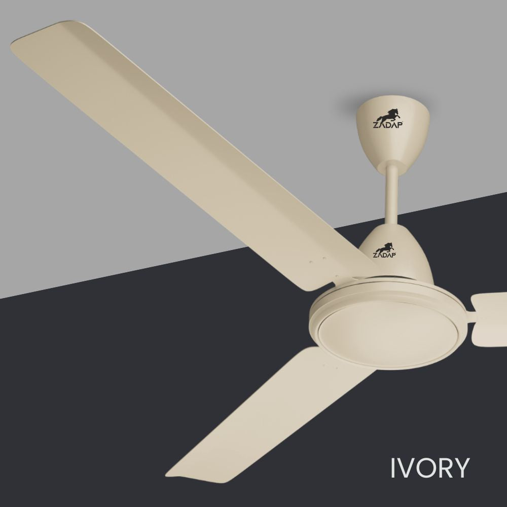 ZADAP CASA-Pro 1200mm BLDC Ceiling Fan with Remote | High Speed 390 RPM (Ivory)