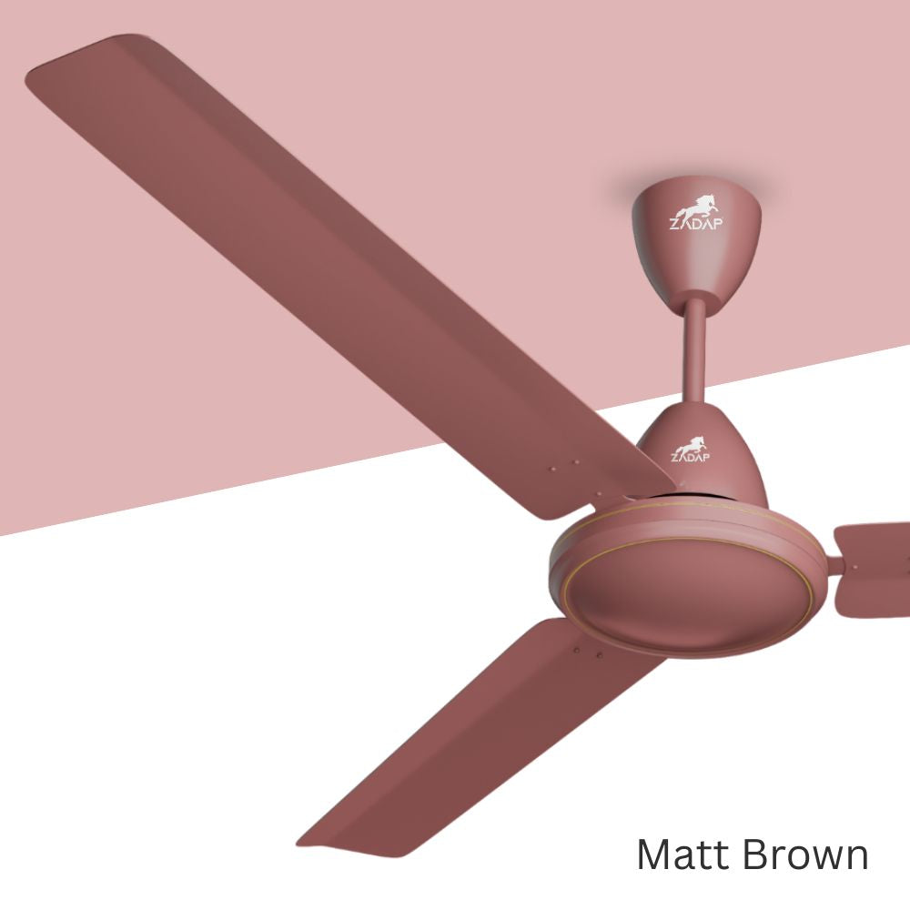 ZADAP CASA-Pro 1200mm BLDC Ceiling Fan with Remote | High Speed 390 RPM (Matt Brown)