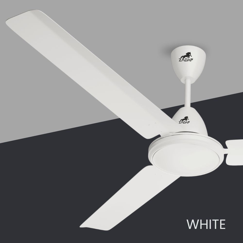 ZADAP CASA-Pro 1200mm BLDC Ceiling Fan with Remote | High Speed 390 RPM (White)