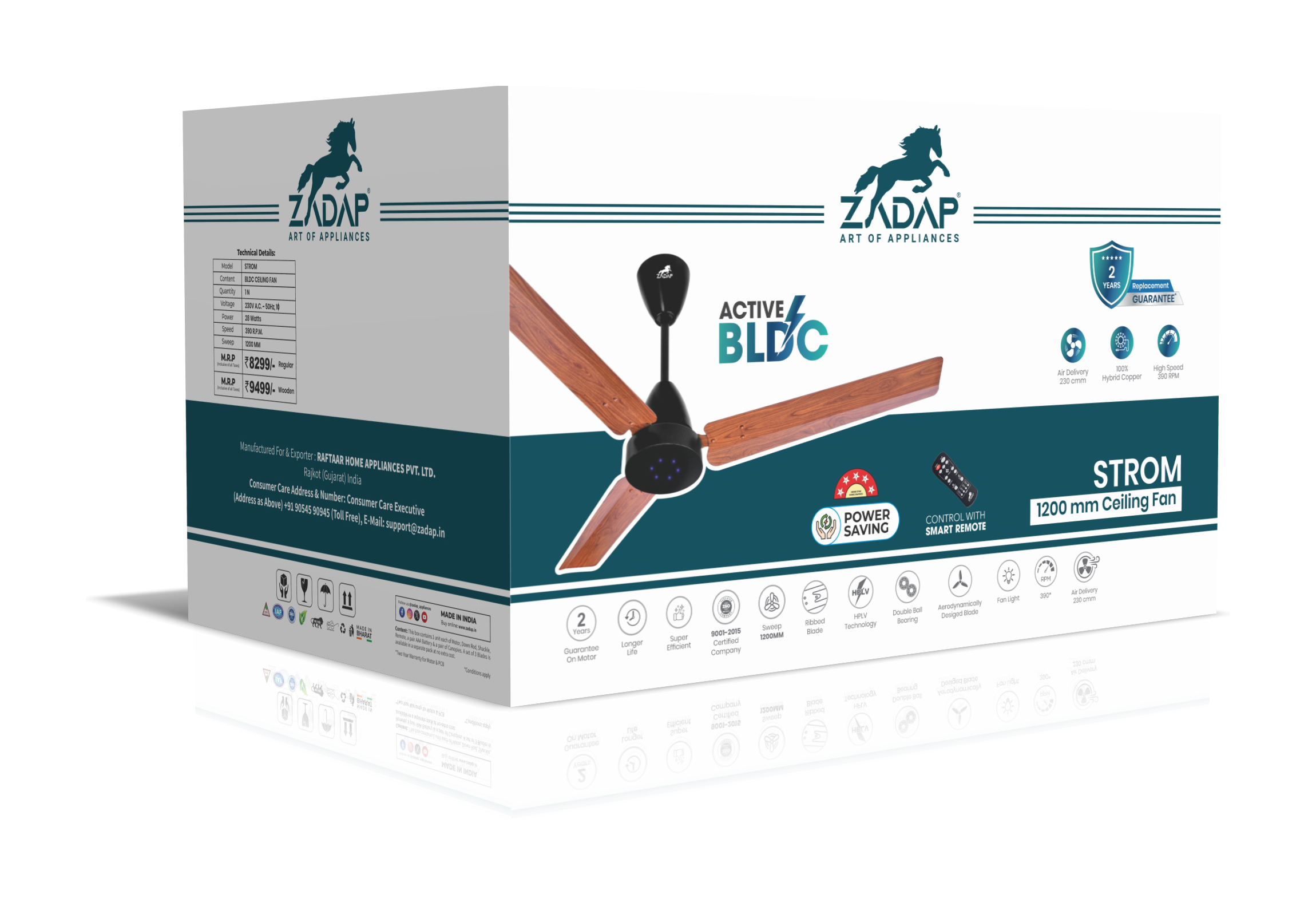 BLDC Ceiling Fan - STROM (Ivory)