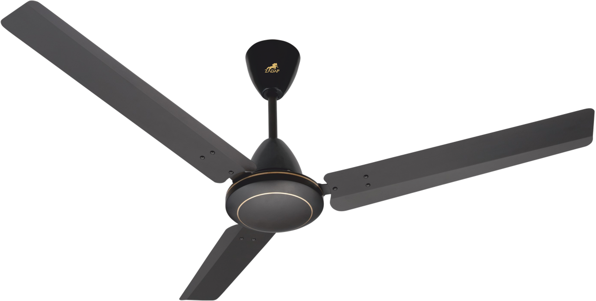 ZADAP Smoke Brown ceiling fan with stylish wooden finish blades