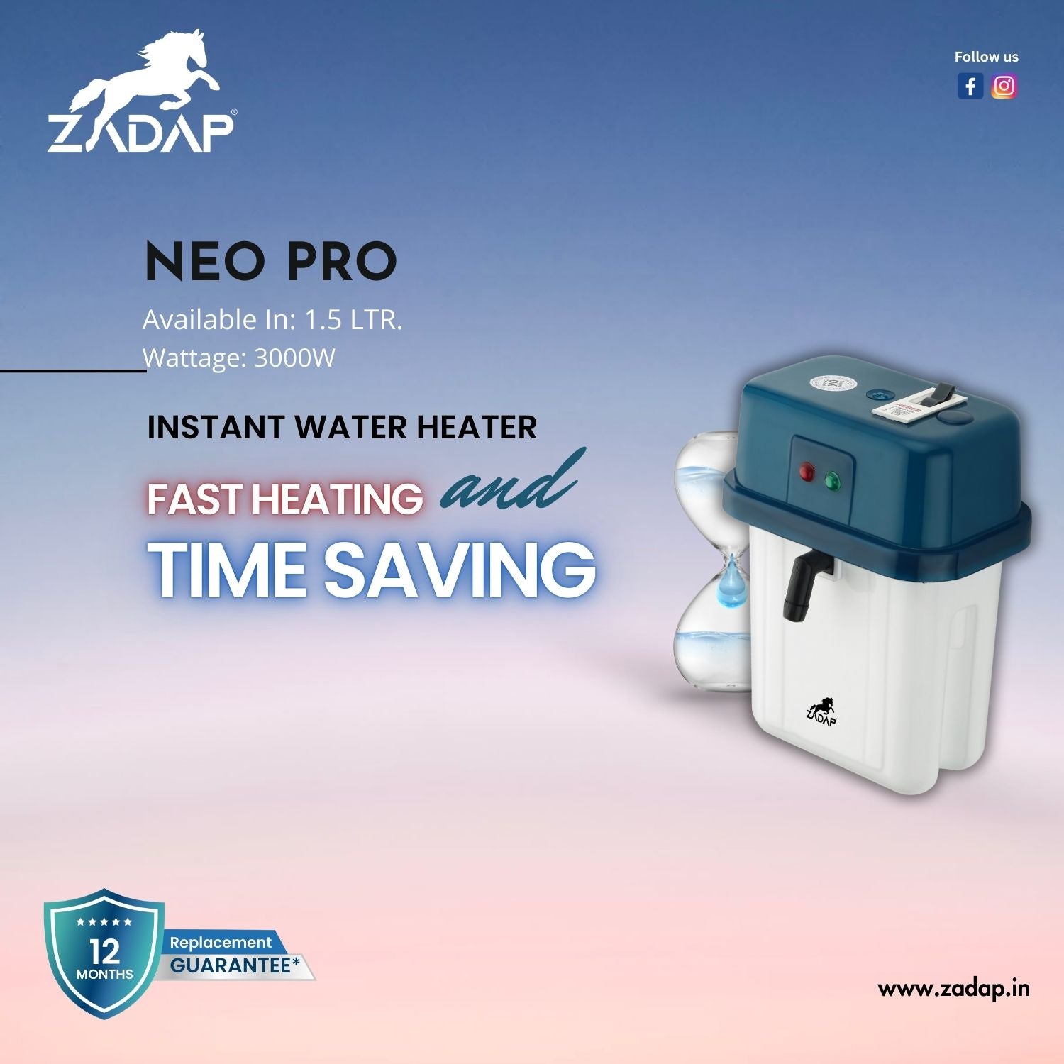 Portable Instant Water Heater - Neo Pro (With MCB)