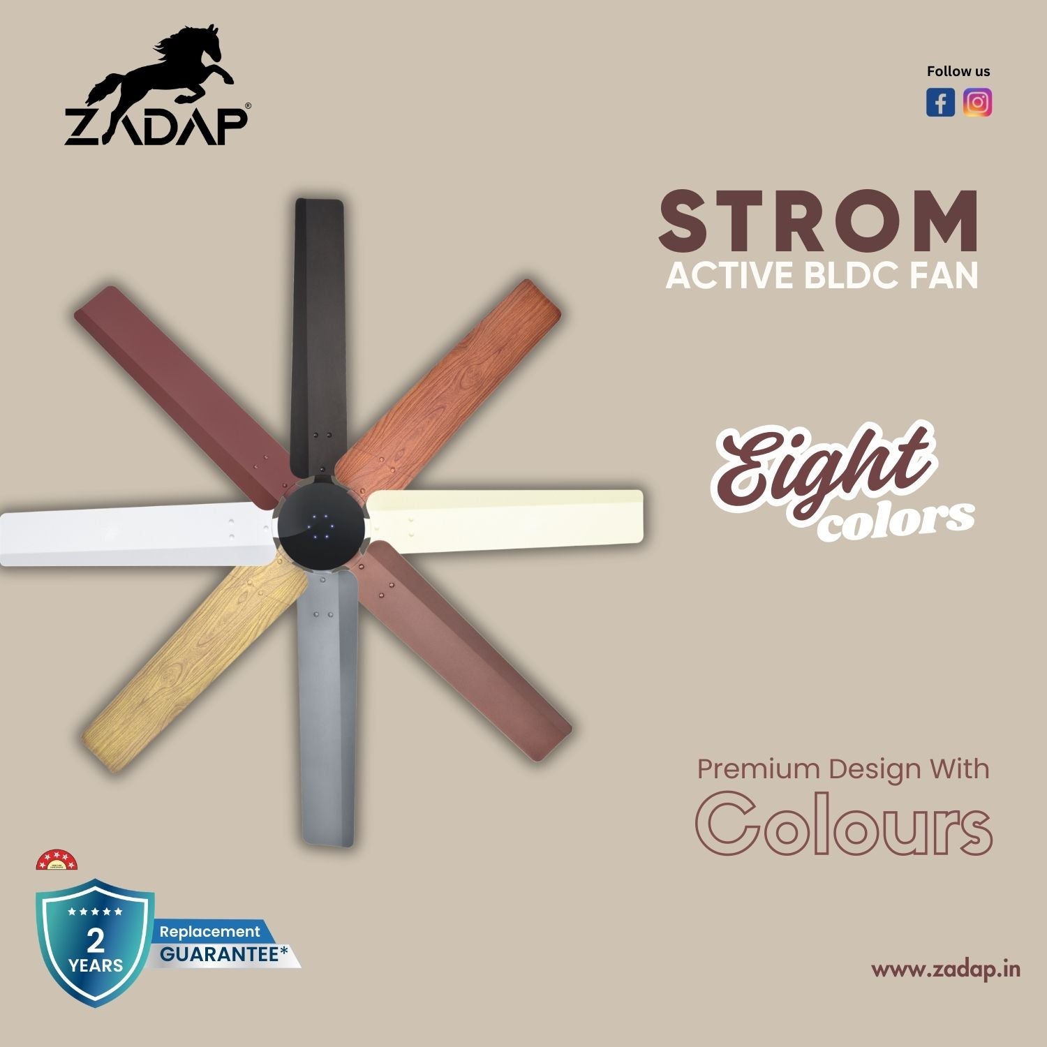 BLDC Ceiling Fan - STROM (Matt Brown)