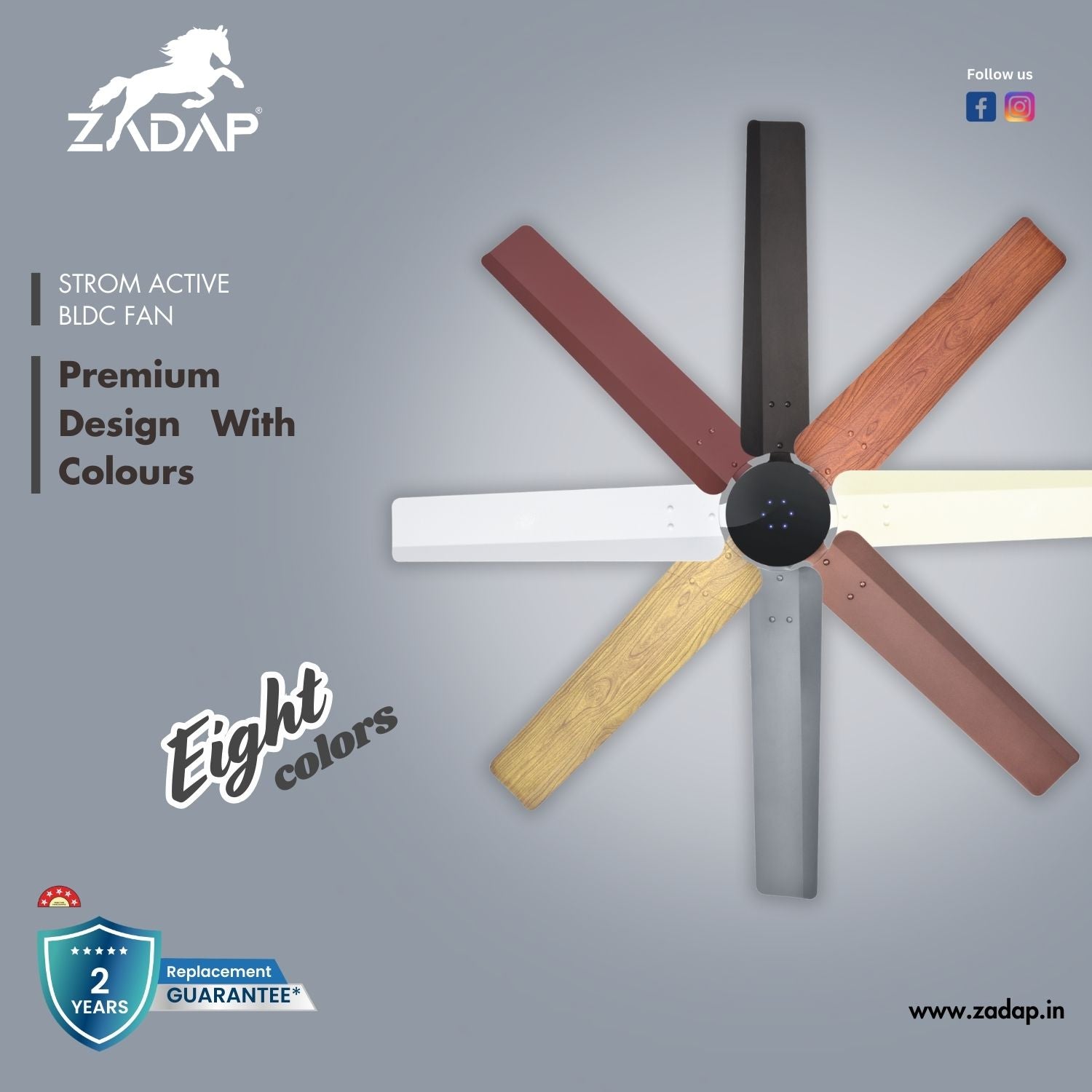 BLDC Ceiling Fan - STROM (Smoke Brown)