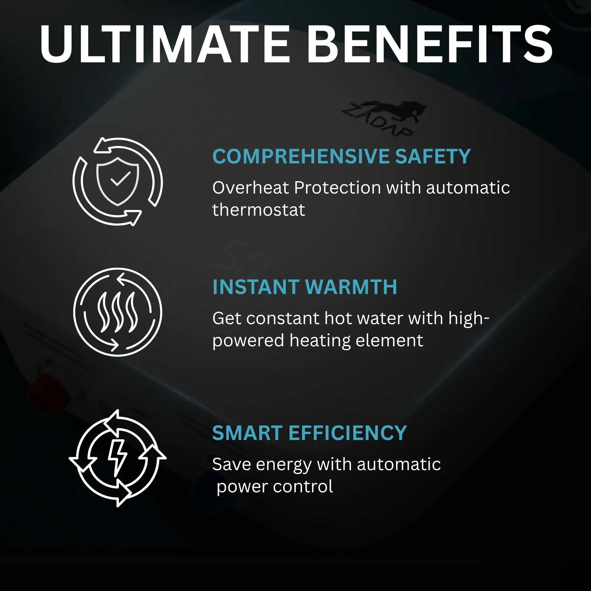 ZADAP Get Set Go Digital Tankless Water Heater | Instant Hot Water | IFH Technology™