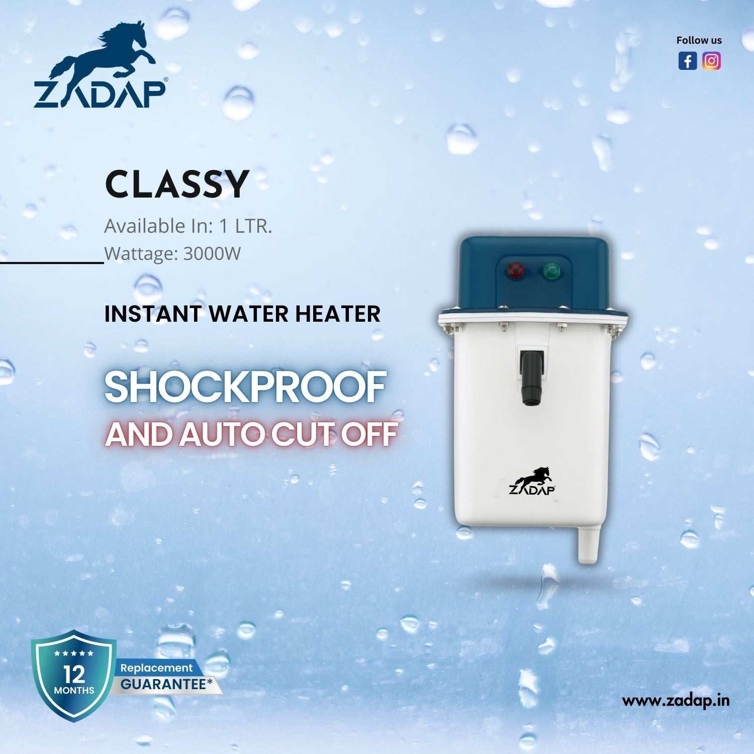 Portable Instant Water Heater - Classy
