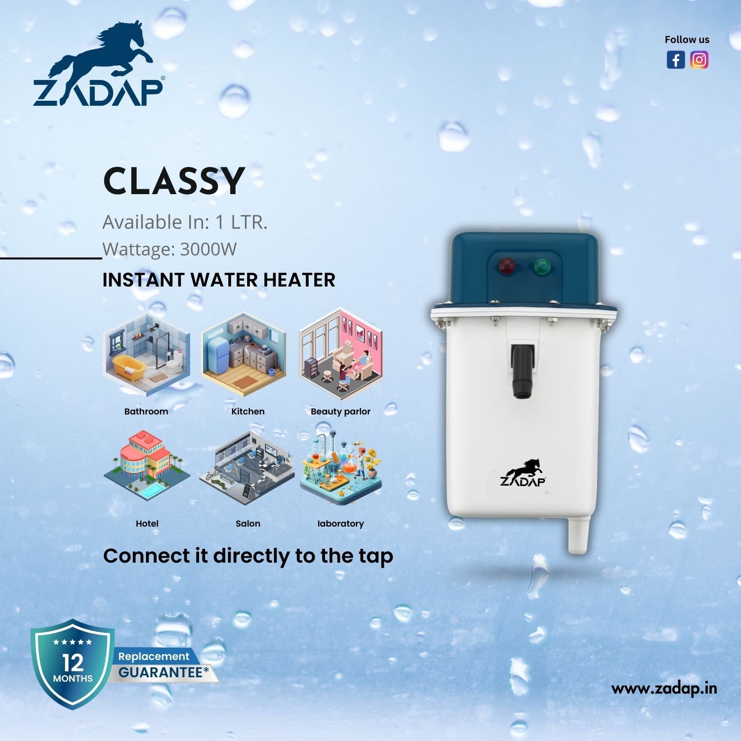 Portable Instant Water Heater - Classy