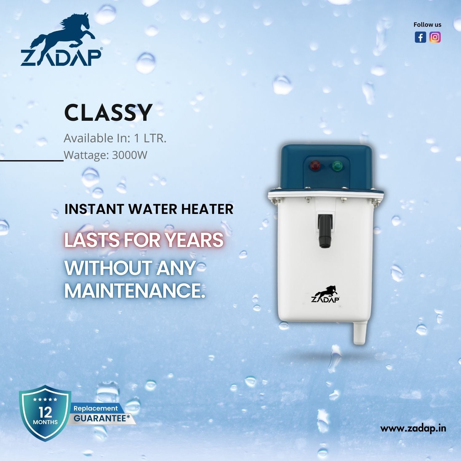 Portable Instant Water Heater - Classy