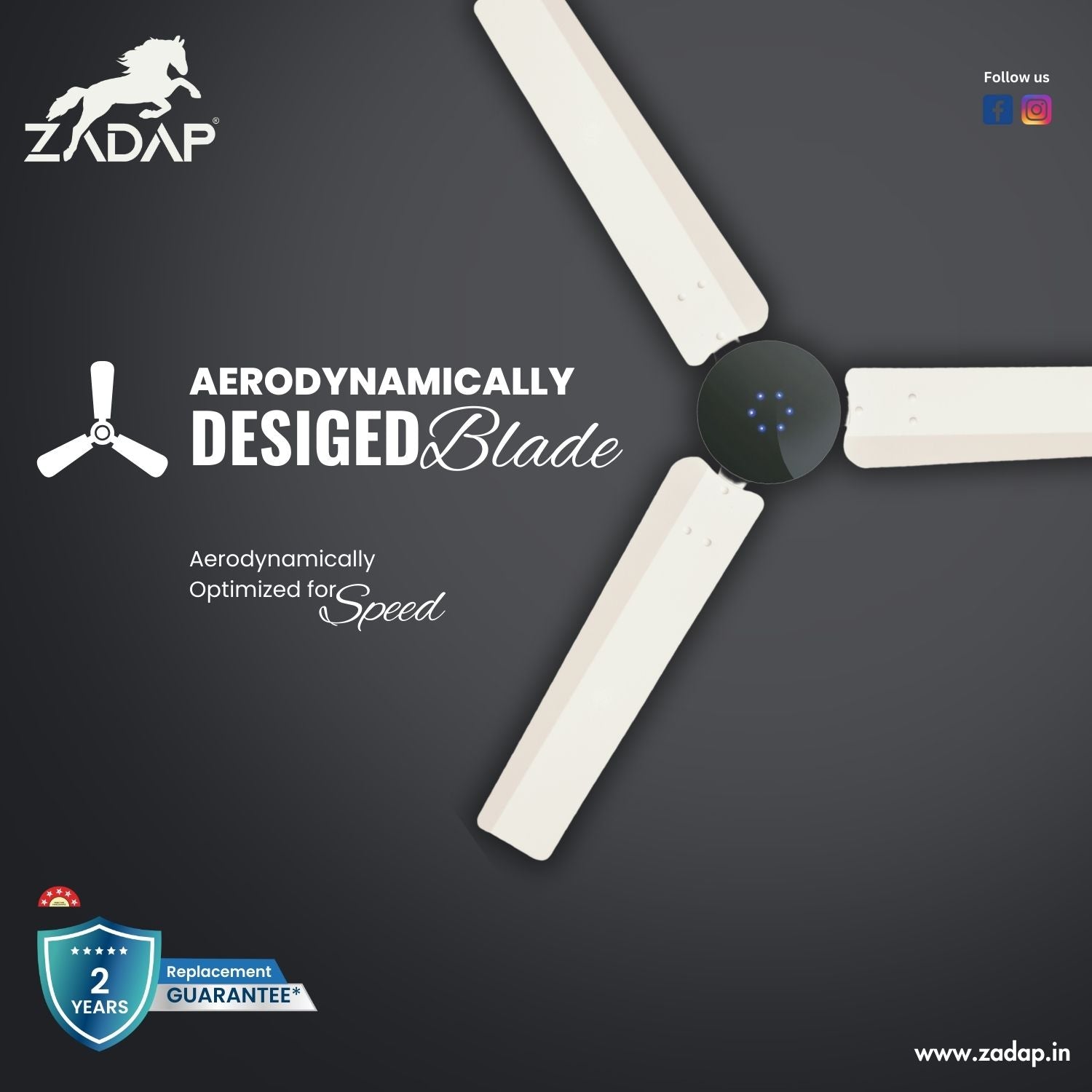BLDC Ceiling Fan - STROM (Ivory)