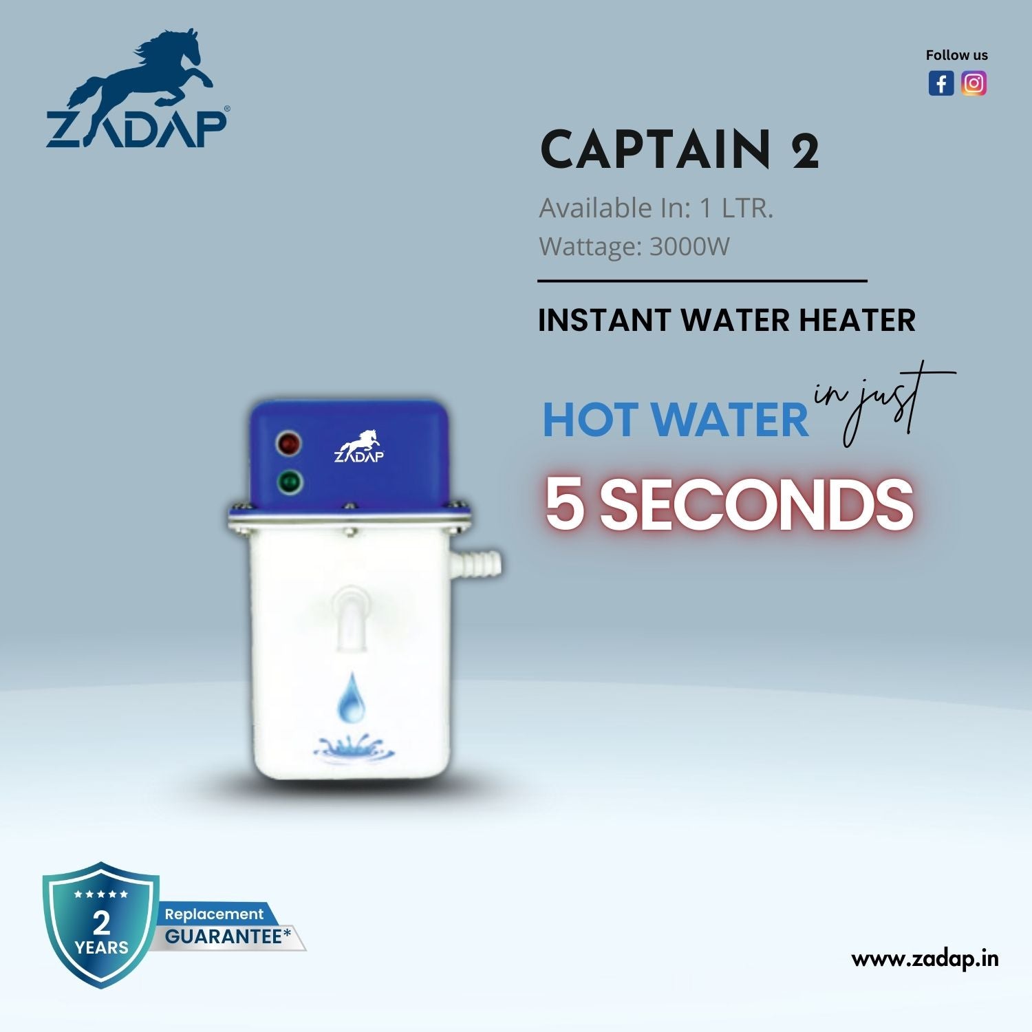 Portable Instant Water Heater - Captain 2