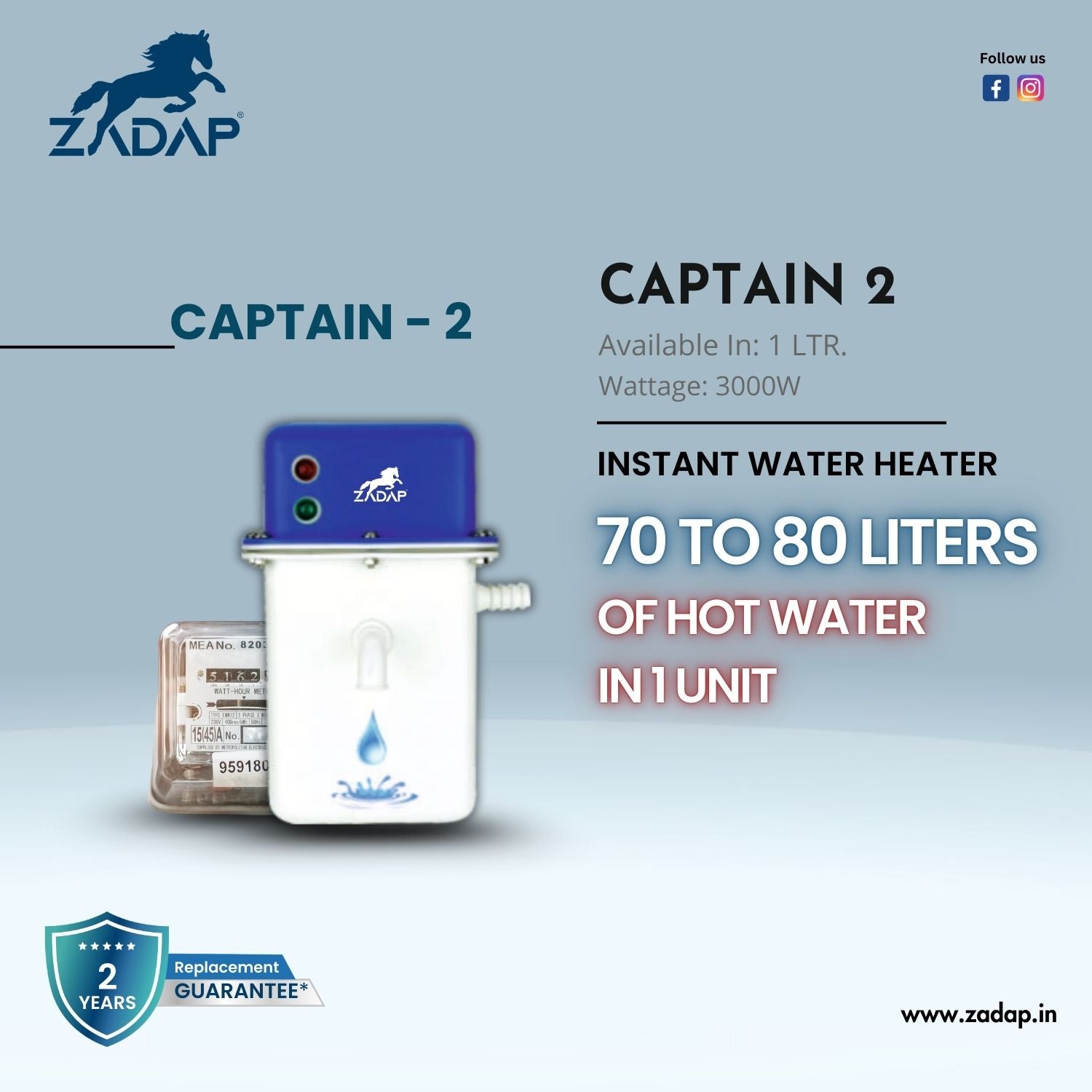 Portable Instant Water Heater - Captain 2
