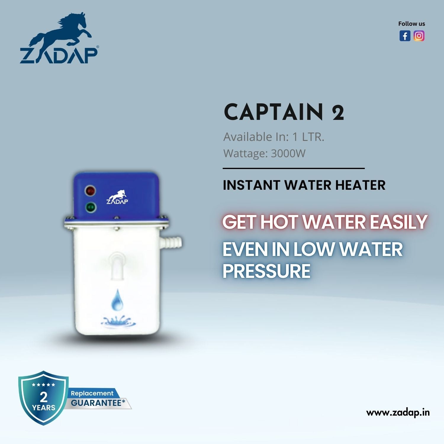 Portable Instant Water Heater - Captain 2