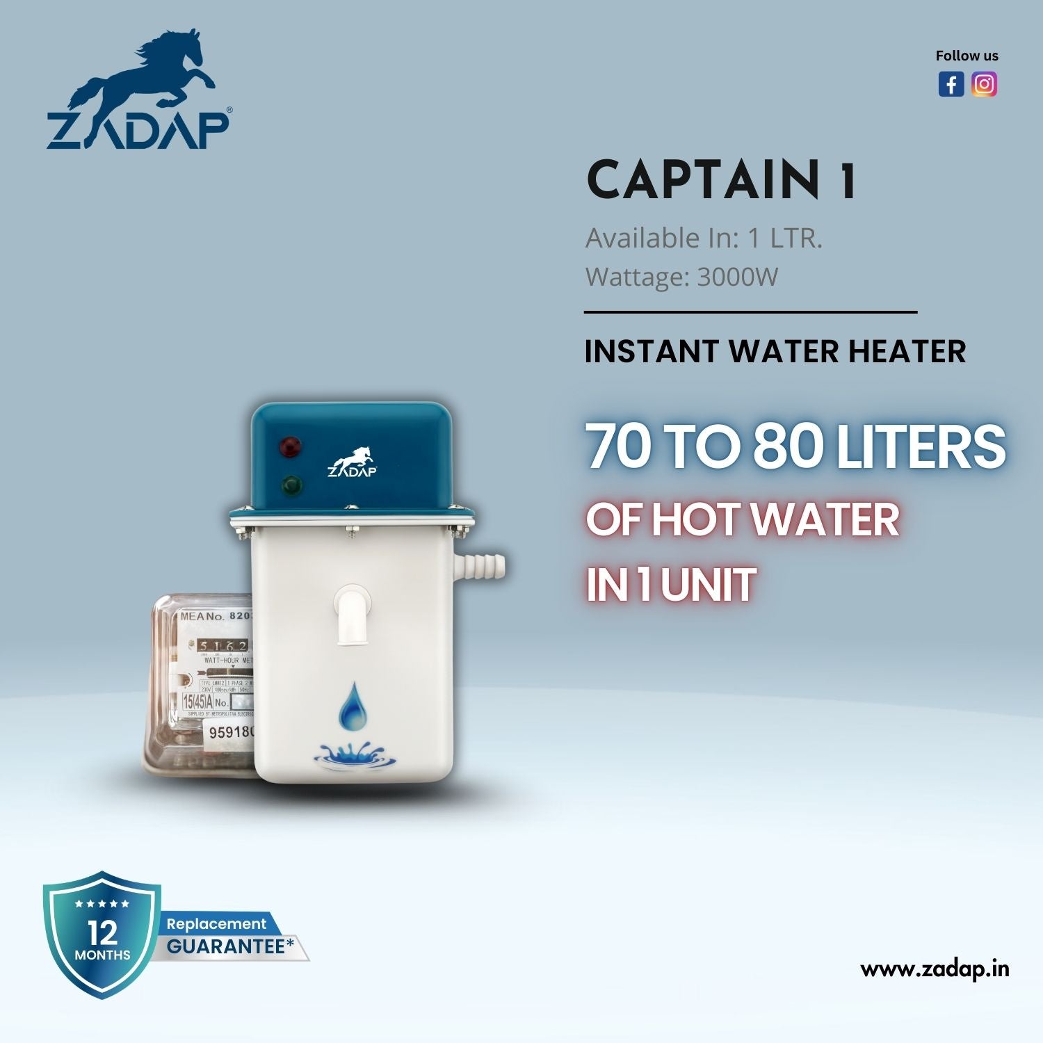 Portable Instant Water Heater - Captain 1