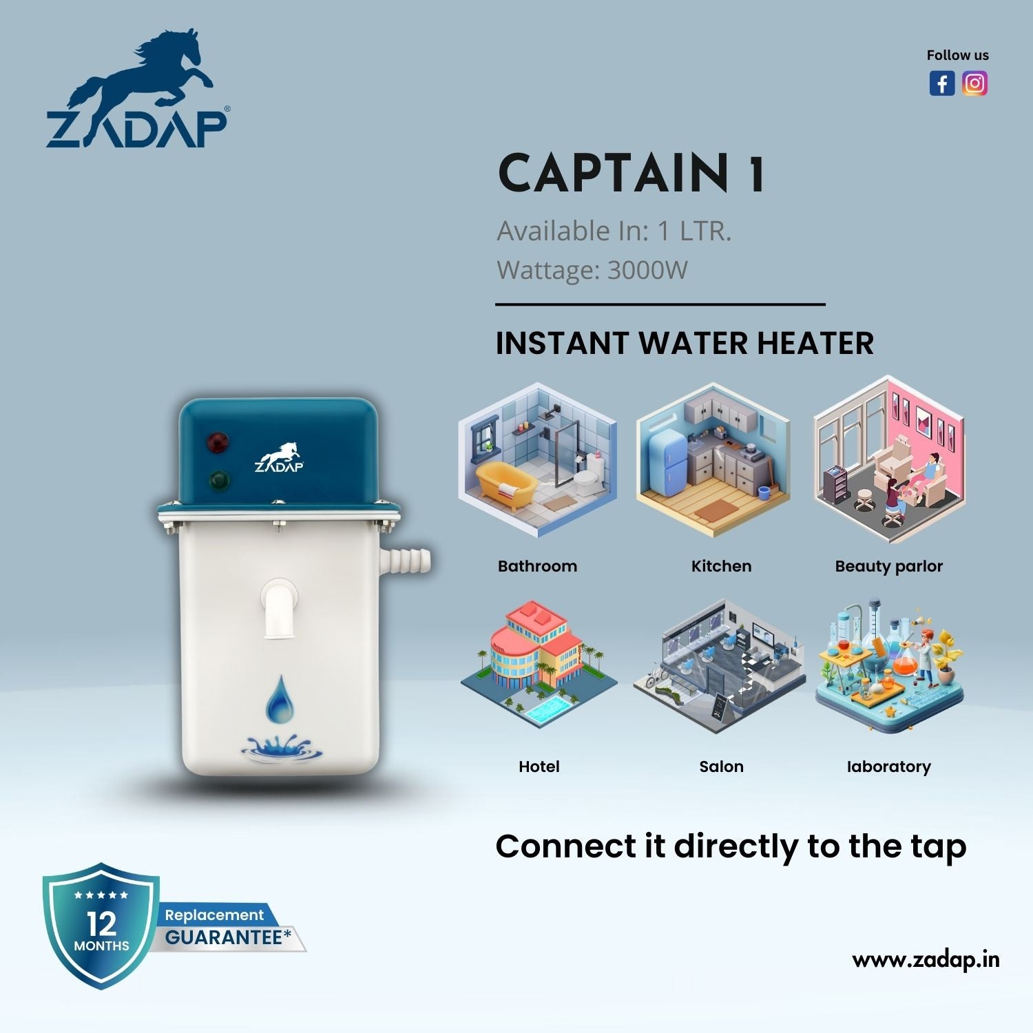 Portable Instant Water Heater - Captain 1