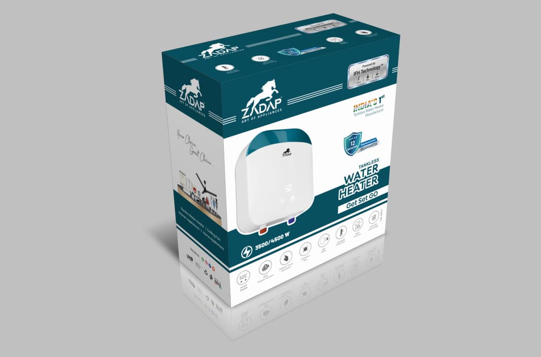 ZADAP Get Set Go Digital Tankless Water Heater